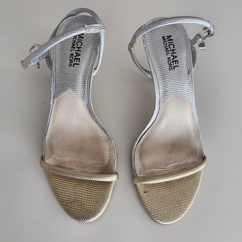Michael Kors SANDALS Silver/Gold 7.5